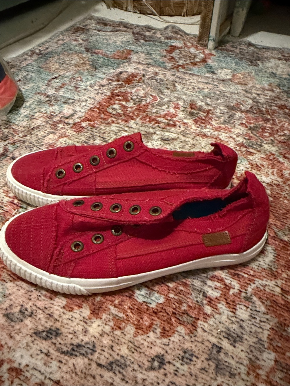 Blowfish Red Slip-On Canvas Sneakers